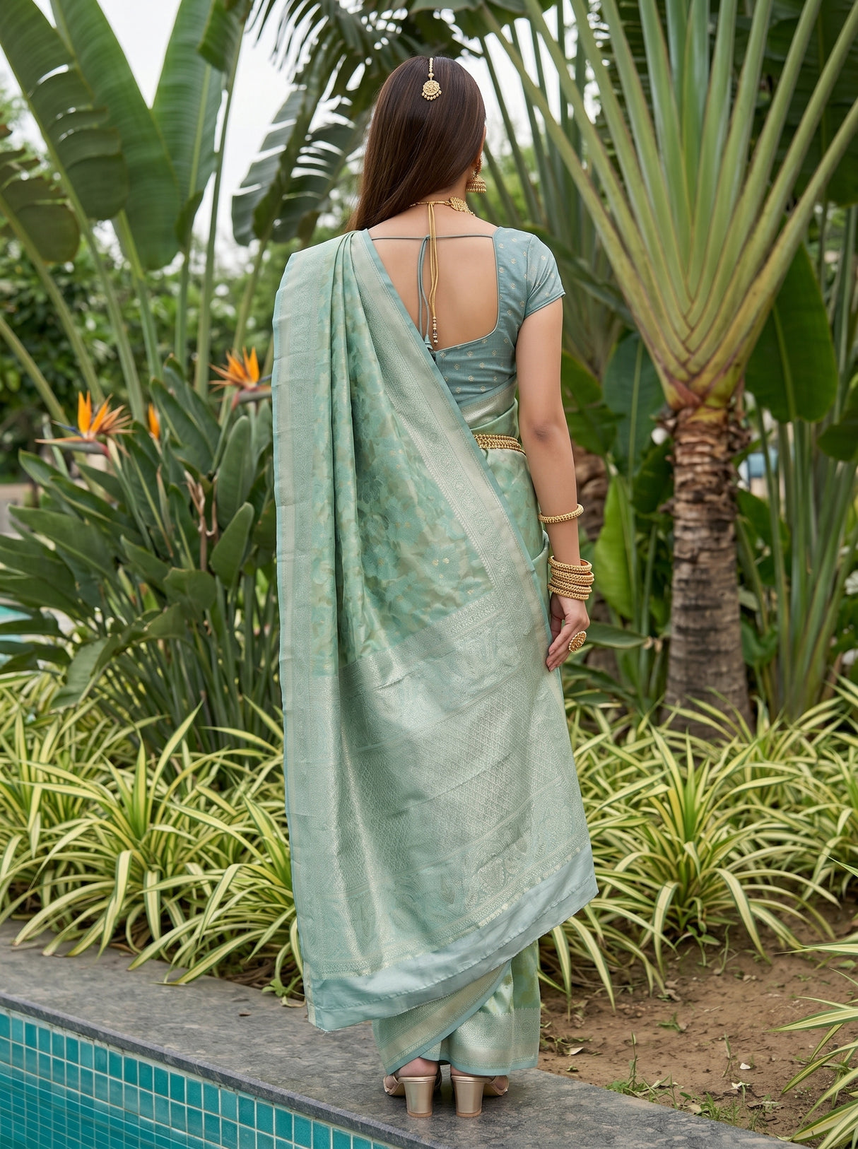 MIMOSA Saree Saree — pose 2 styling detail