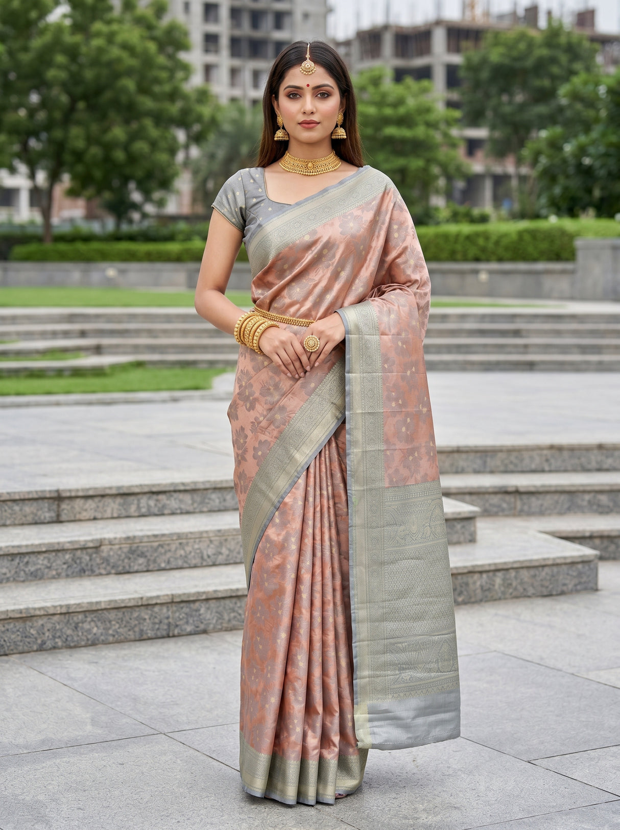 MIMOSA Saree Saree — front view on mannequin