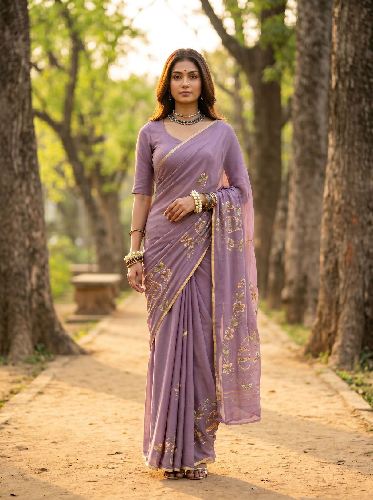 MIMOSA Saree Saree — front view on mannequin