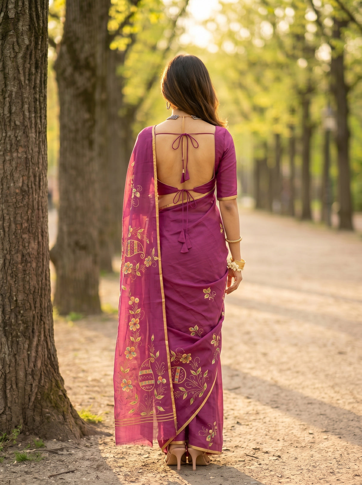 MIMOSA Saree Saree — pose 2 styling detail