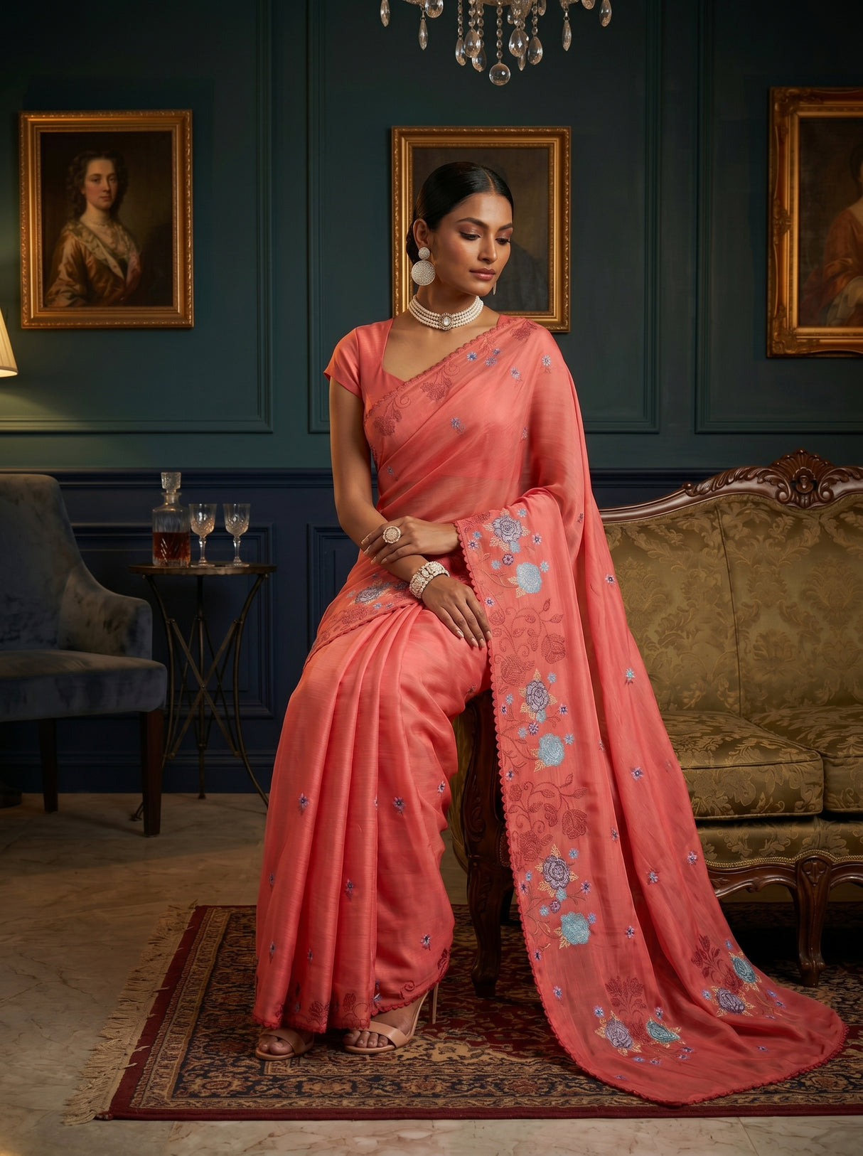 MIMOSA Gajari Saree Saree — pose 8 styling detail