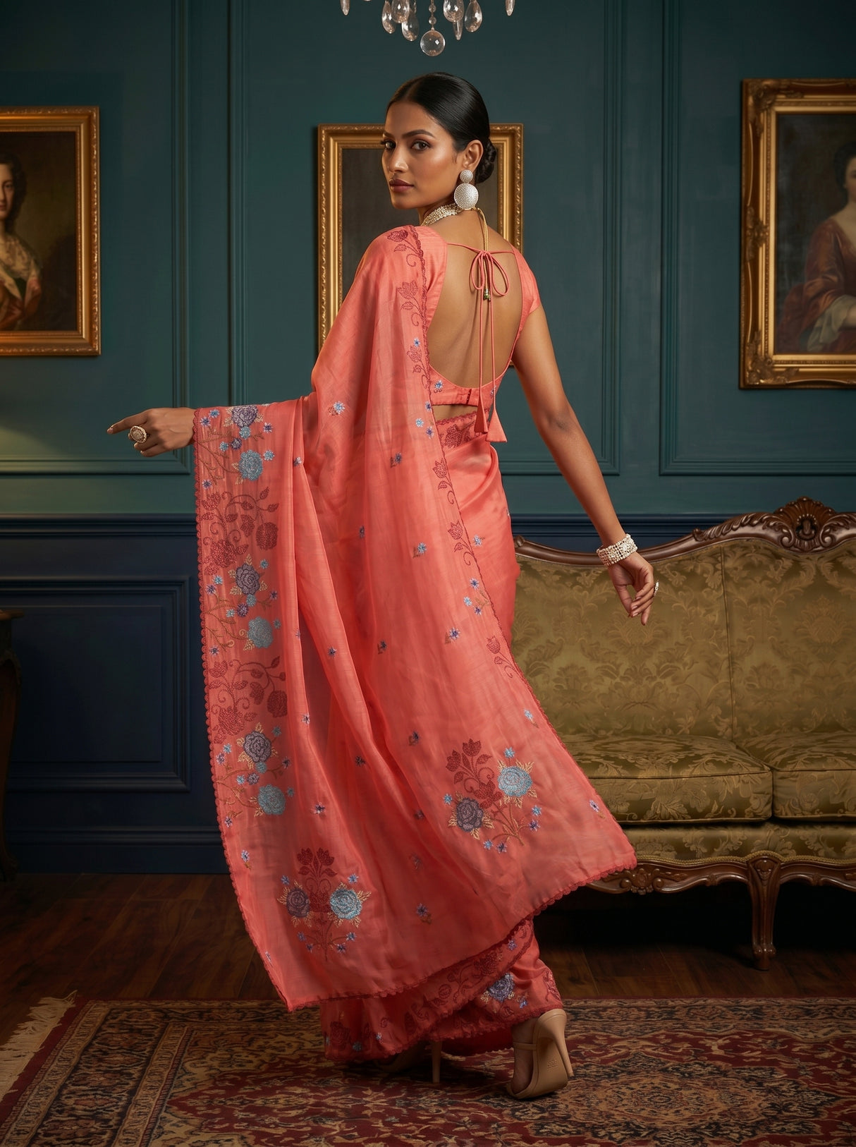 MIMOSA Gajari Saree Saree — pose 9 styling detail