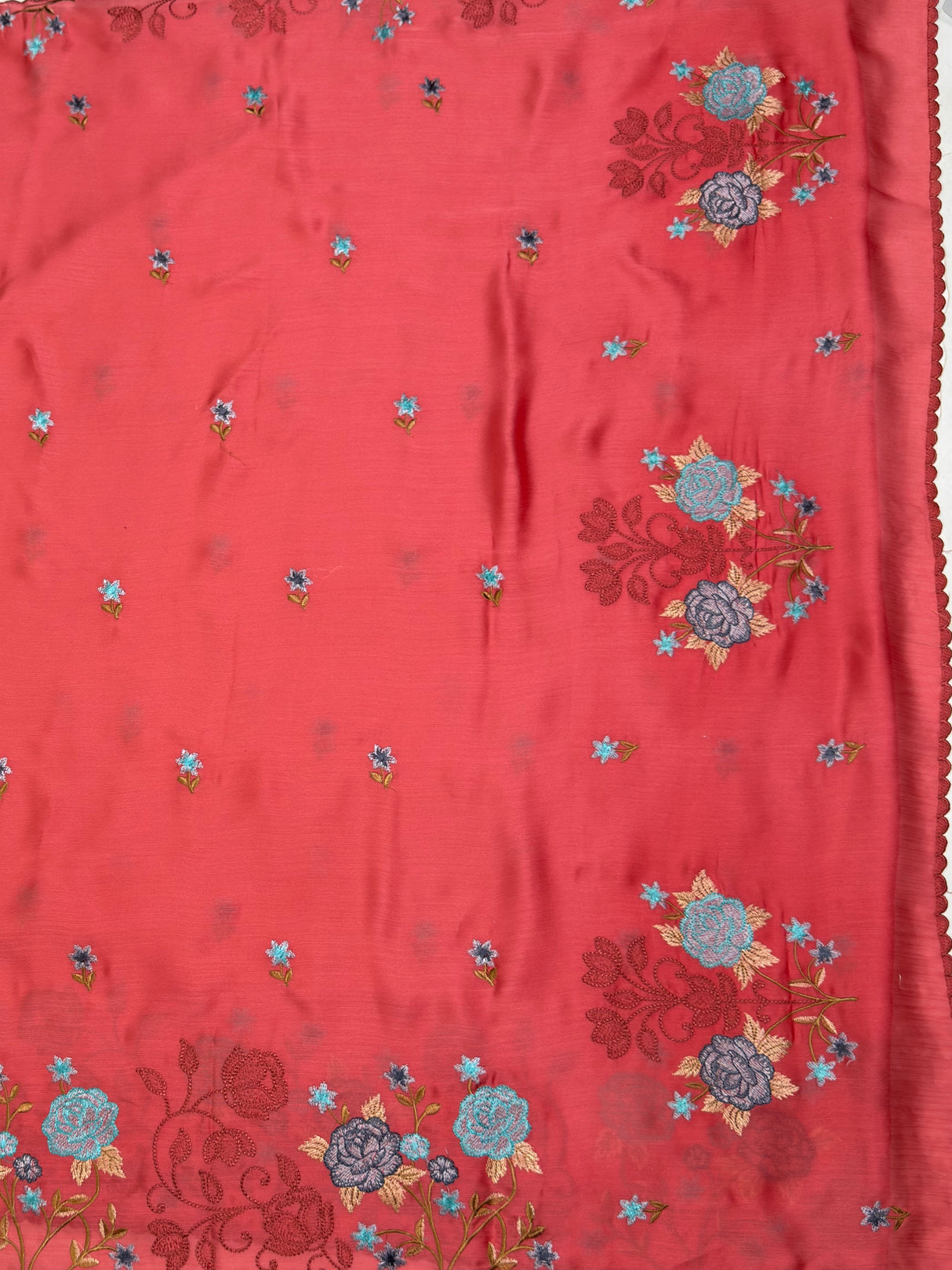 MIMOSA Gajari Saree Saree — pallu and zari work detail
