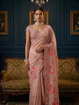 MIMOSA Peach Saree Saree — pose 10 styling detail