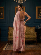 MIMOSA Peach Saree Saree — pose 7 styling detail