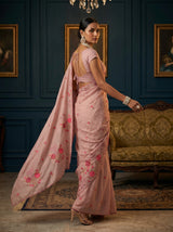 MIMOSA Peach Saree Saree — pose 9 styling detail