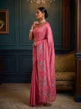MIMOSA Pink Saree Saree — pose 3 styling detail