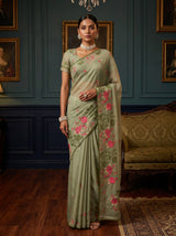 Pista  Saree
