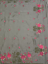 MIMOSA Pista Saree Saree — pallu and zari work detail
