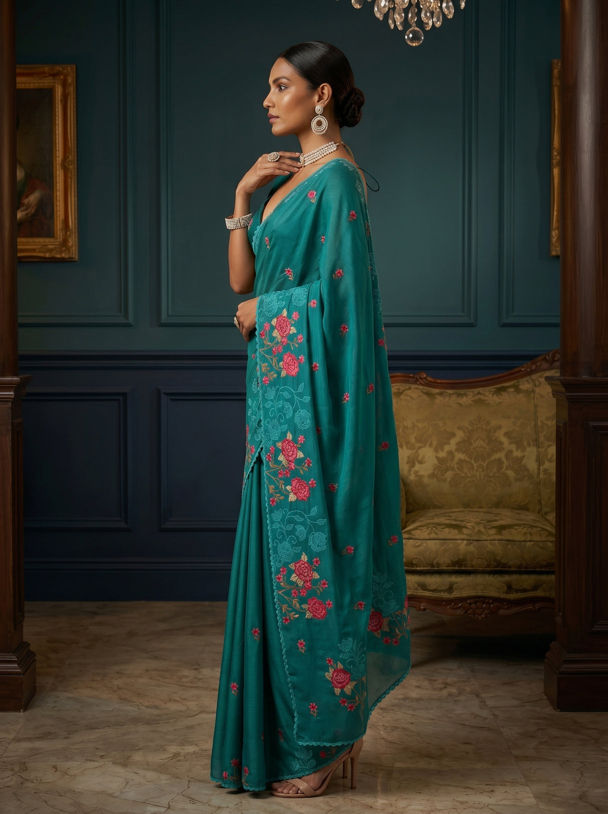 MIMOSA Rama Saree Saree — pose 3 styling detail
