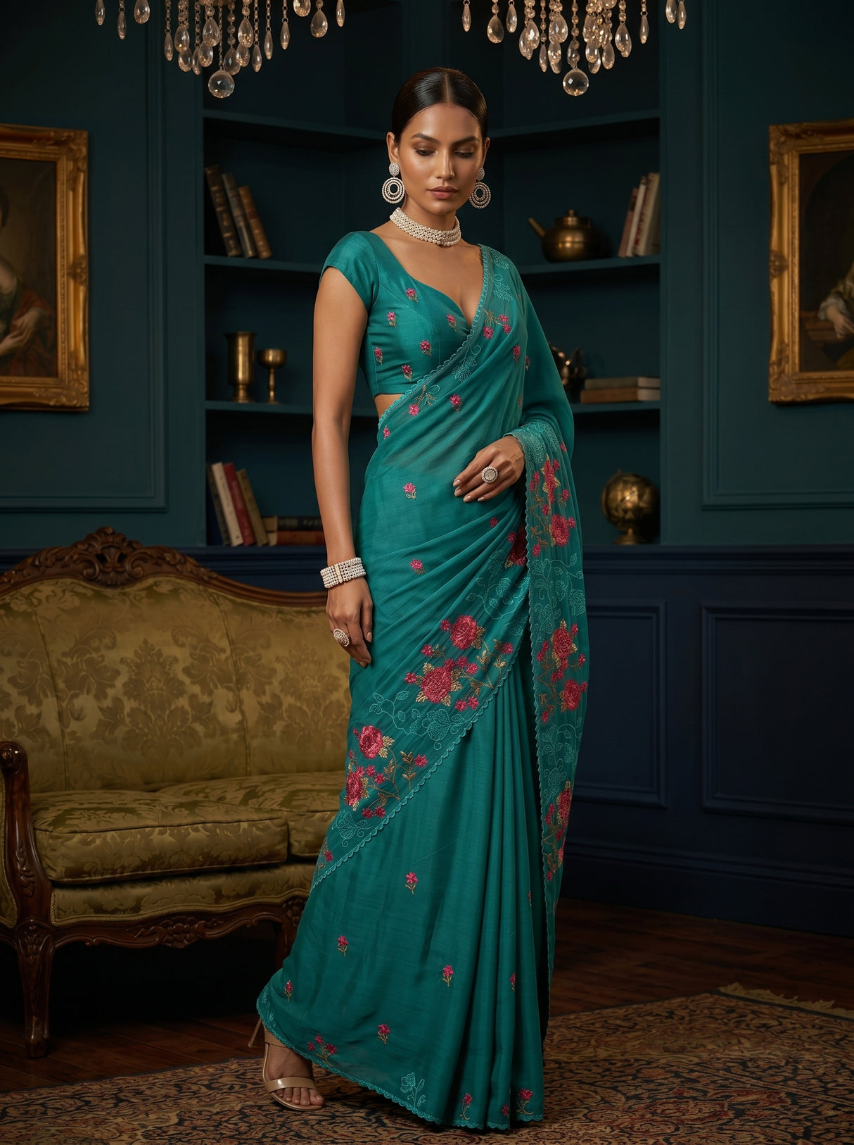 MIMOSA Rama Saree Saree — pose 5 styling detail