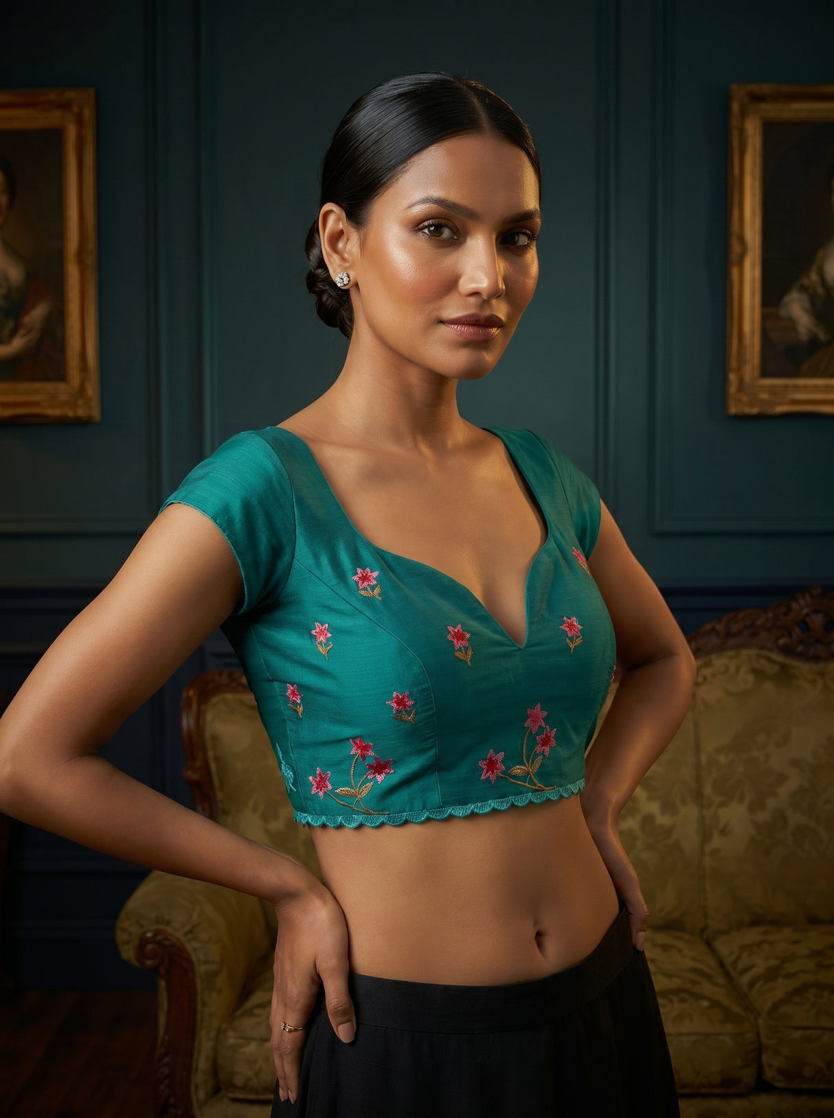 MIMOSA Rama Saree Saree — blouse close-up