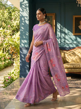 MIMOSA Violet Saree Saree — pose 6 styling detail