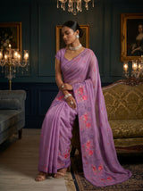 MIMOSA Violet Saree Saree — pose 8 styling detail