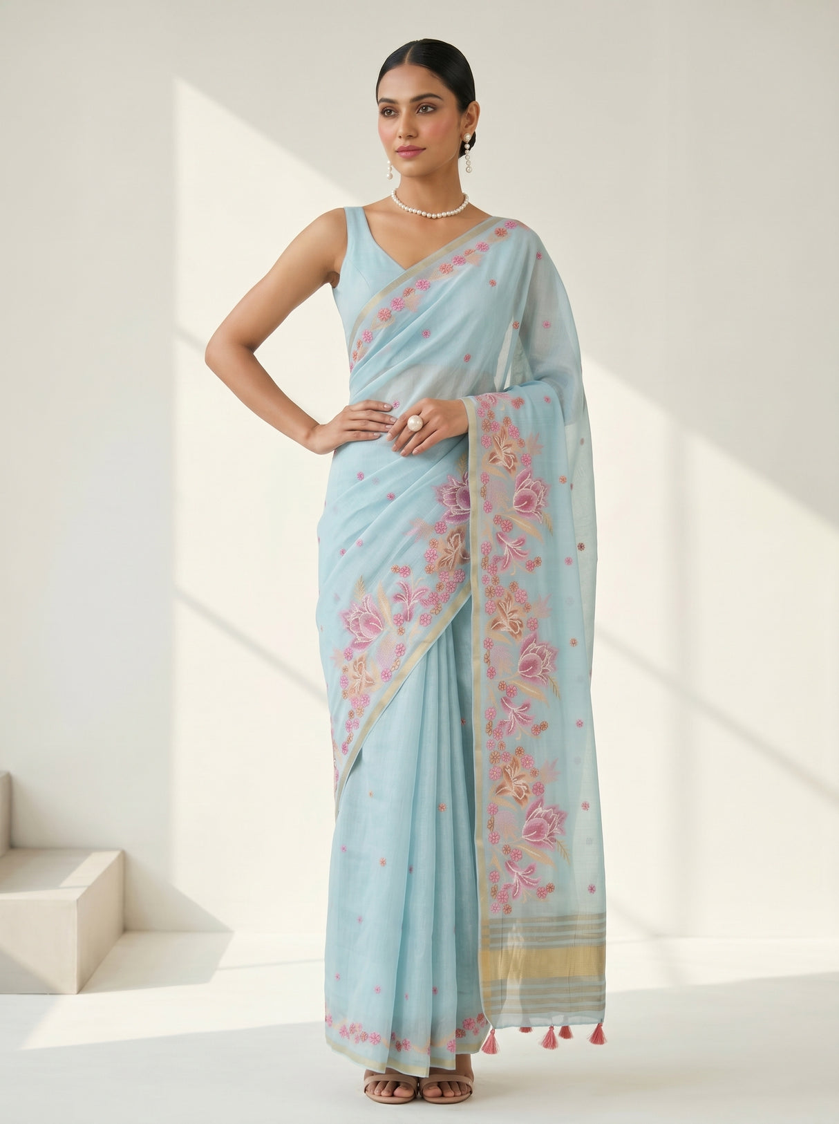 MIMOSA Ananda Saree Saree — pose 4 styling detail