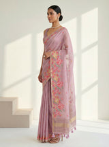 MIMOSA Pink Saree Saree — pose 3 styling detail