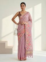 MIMOSA Pink Saree Saree — pose 4 styling detail