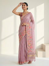 MIMOSA Pink Saree Saree — pose 5 styling detail