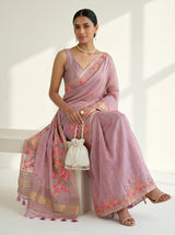 MIMOSA Pink Saree Saree — pose 8 styling detail