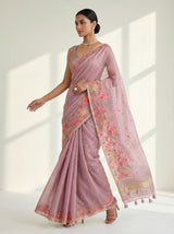 MIMOSA Pink Saree Saree — pose 9 styling detail