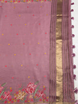 MIMOSA Pink Saree Saree — pallu and zari work detail
