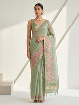 Pista  Saree