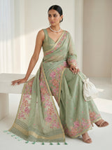 MIMOSA Pista Saree Saree — pose 8 styling detail