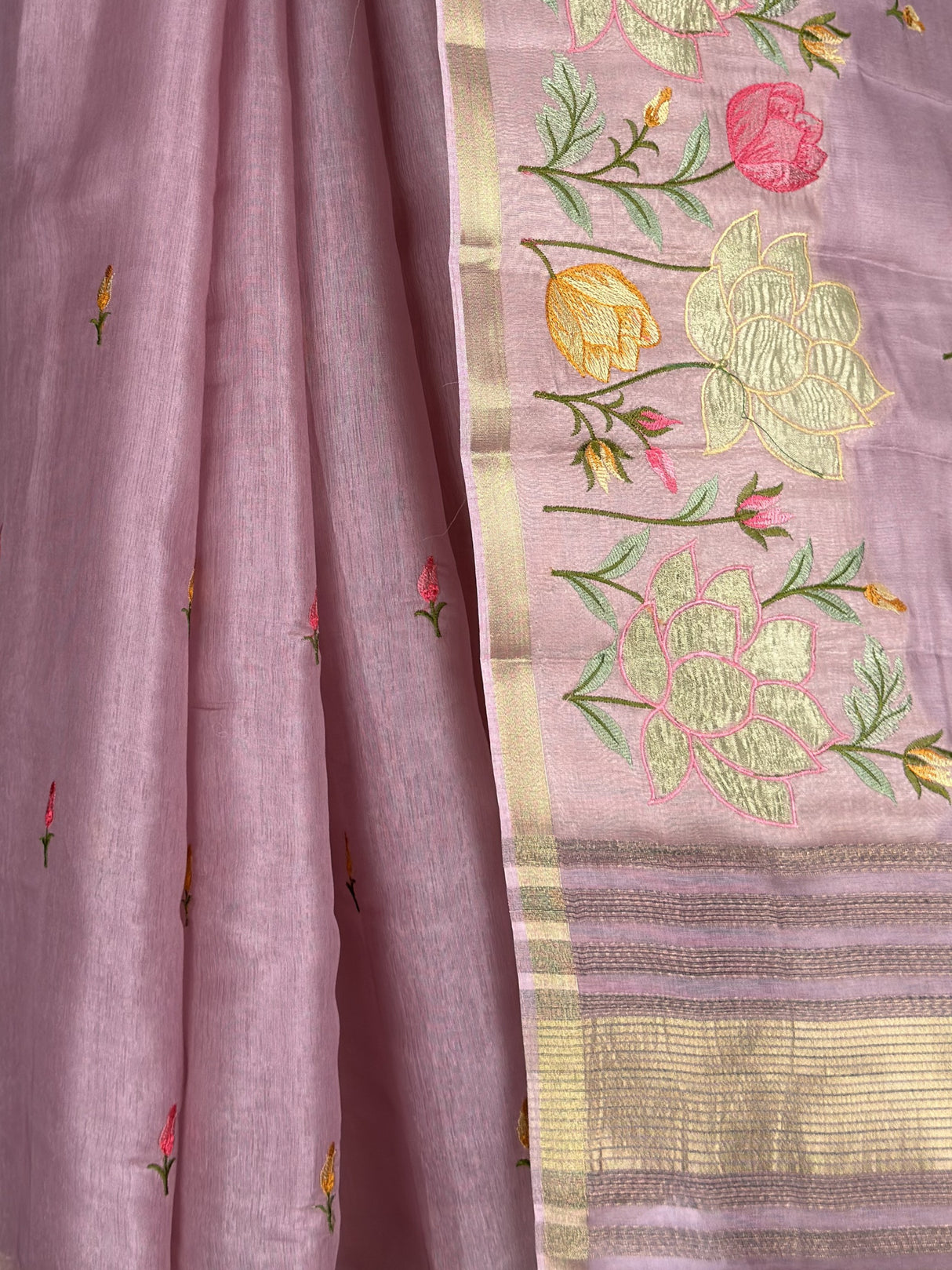 MIMOSA Pink Banarasi Saree — fleets shot full lifestyle