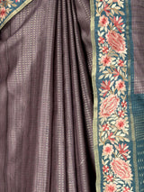 MIMOSA Blue Grey Banarasi Saree — fleets shot full lifestyle