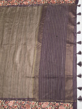 MIMOSA Wine Banarasi Saree — pallu and zari work detail
