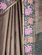 MIMOSA Grey Banarasi Art Silk Saree — fleets shot full lifestyle