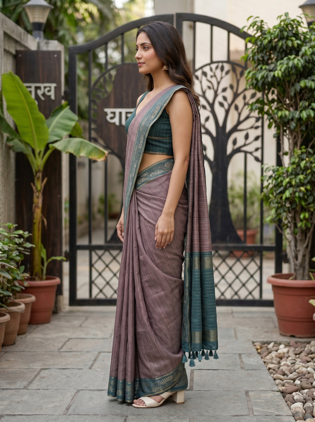 MIMOSA Saree Saree — pose 3 styling detail