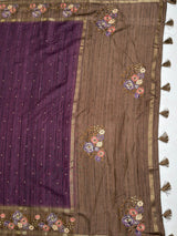 MIMOSA Saree Saree — pallu and zari work detail