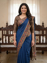 MIMOSA Navy Saree Saree — pose 10 styling detail