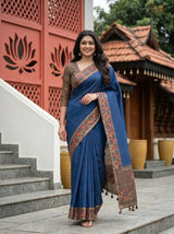 MIMOSA Navy Saree Saree — pose 6 styling detail