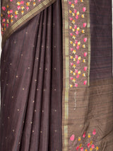 MIMOSA Chocolate Banarasi Art Silk Saree — fleets shot full lifestyle