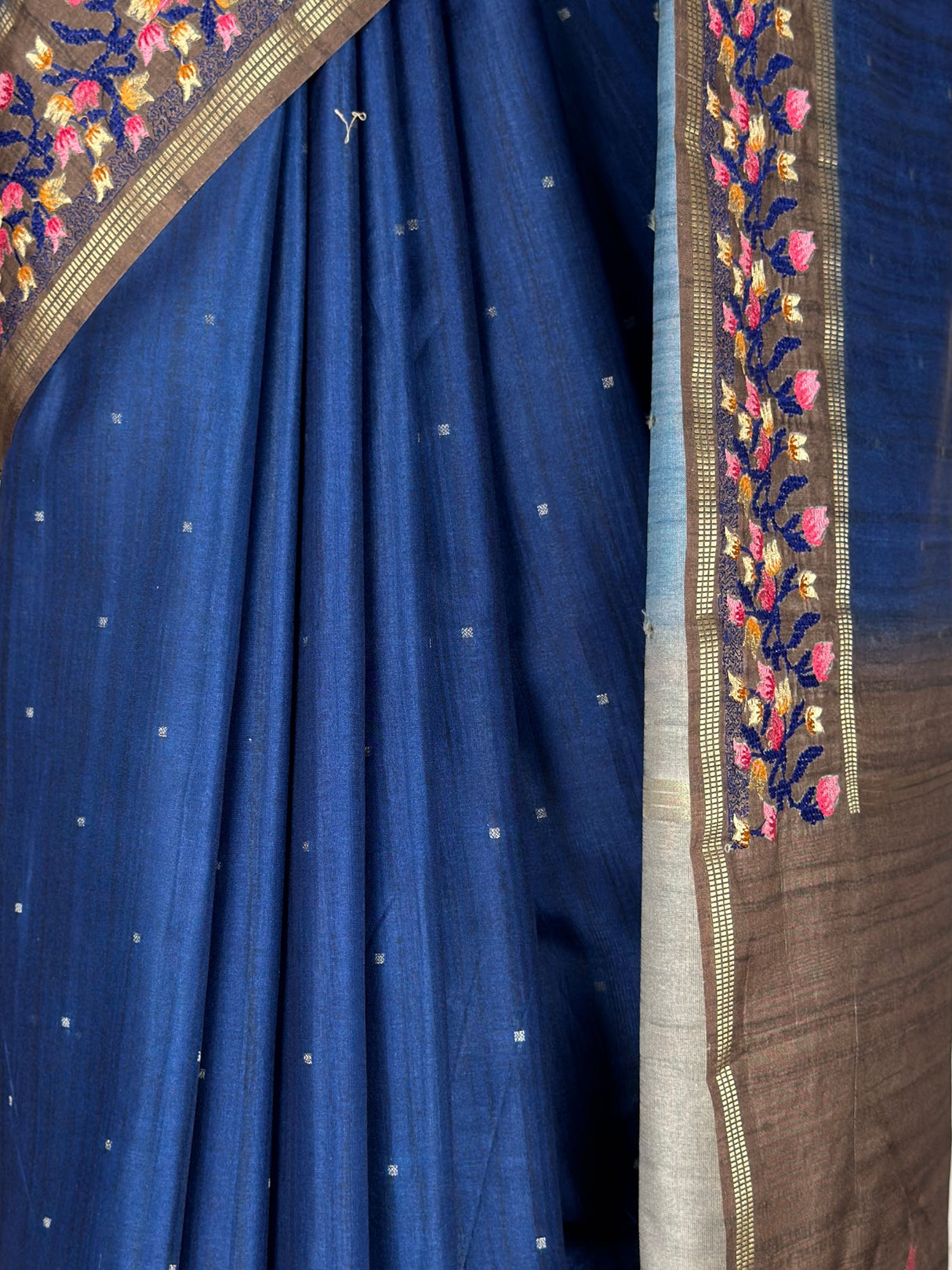 MIMOSA Navy Banarasi Art Silk Saree — fleets shot full lifestyle