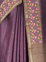 MIMOSA Wine Banarasi Art Silk Saree — fleets shot full lifestyle