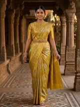 MIMOSA Gold Saree Saree — pose 6 styling detail