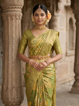 MIMOSA Green Saree Saree — pose 10 styling detail