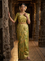MIMOSA Green Saree Saree — pose 5 styling detail