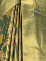 MIMOSA Green Saree Saree — fleets shot full lifestyle