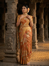 MIMOSA Orange Saree Saree — pose 5 styling detail