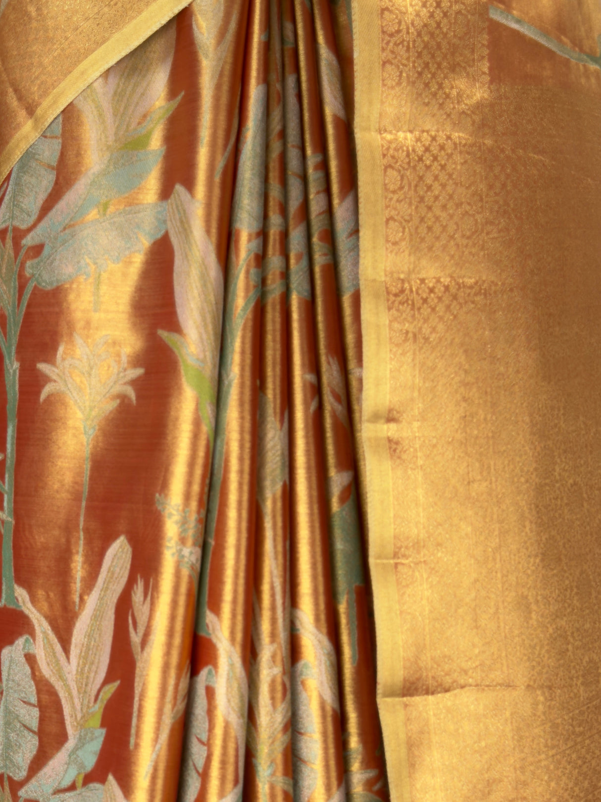 MIMOSA Orange Saree Saree — fleets shot full lifestyle