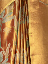 MIMOSA Orange Saree Saree — fleets shot full lifestyle