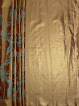 MIMOSA Orange Saree Saree — pallu and zari work detail