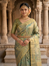 MIMOSA Sapphire Saree Saree — pose 10 styling detail