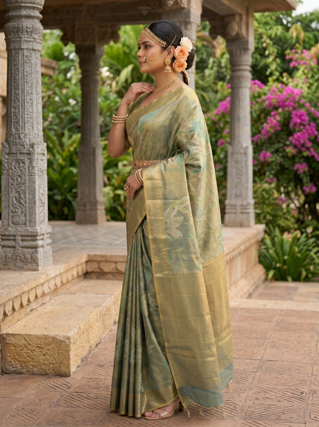 MIMOSA Sapphire Saree Saree — pose 3 styling detail
