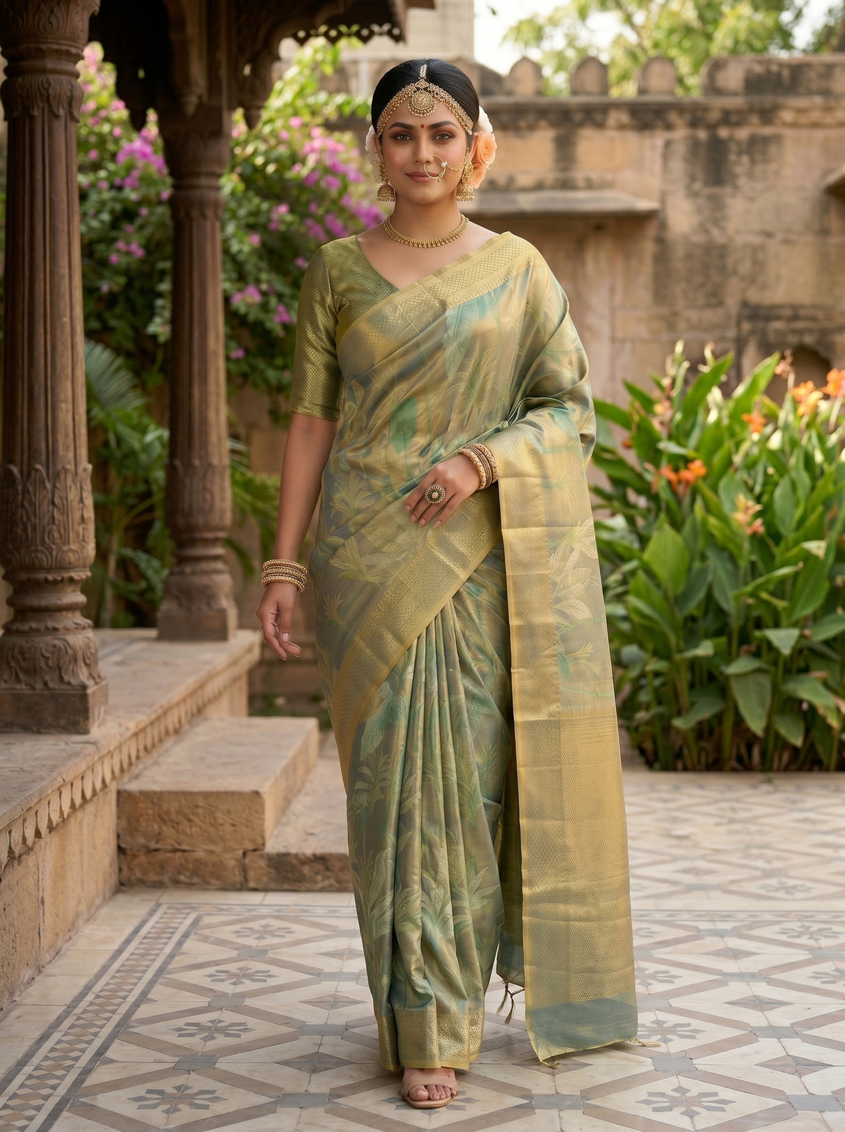 MIMOSA Sapphire Saree Saree — pose 6 styling detail