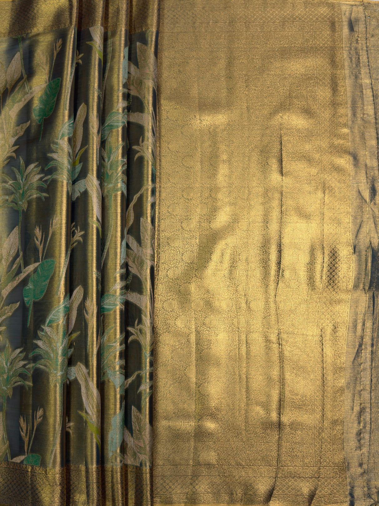 MIMOSA Sapphire Saree Saree — pallu and zari work detail